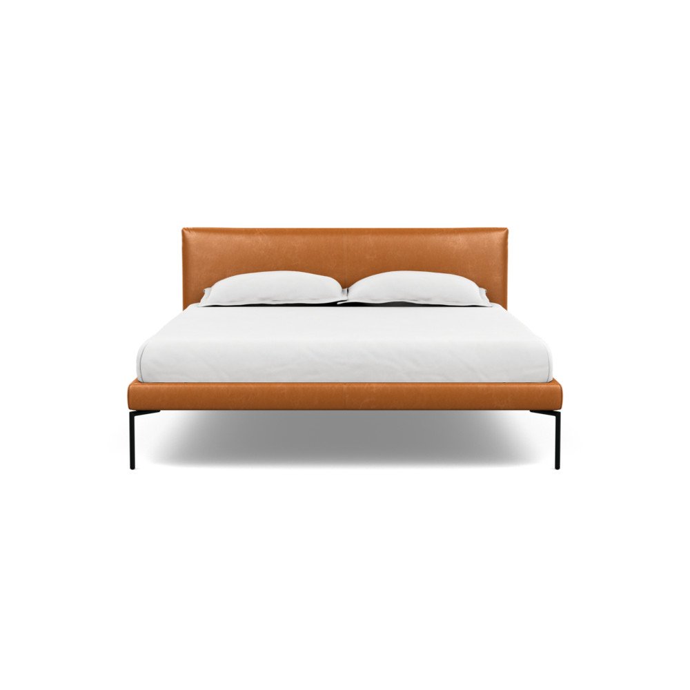 Heal's Matera Bedstead King Leather Stonewash Toffee 277