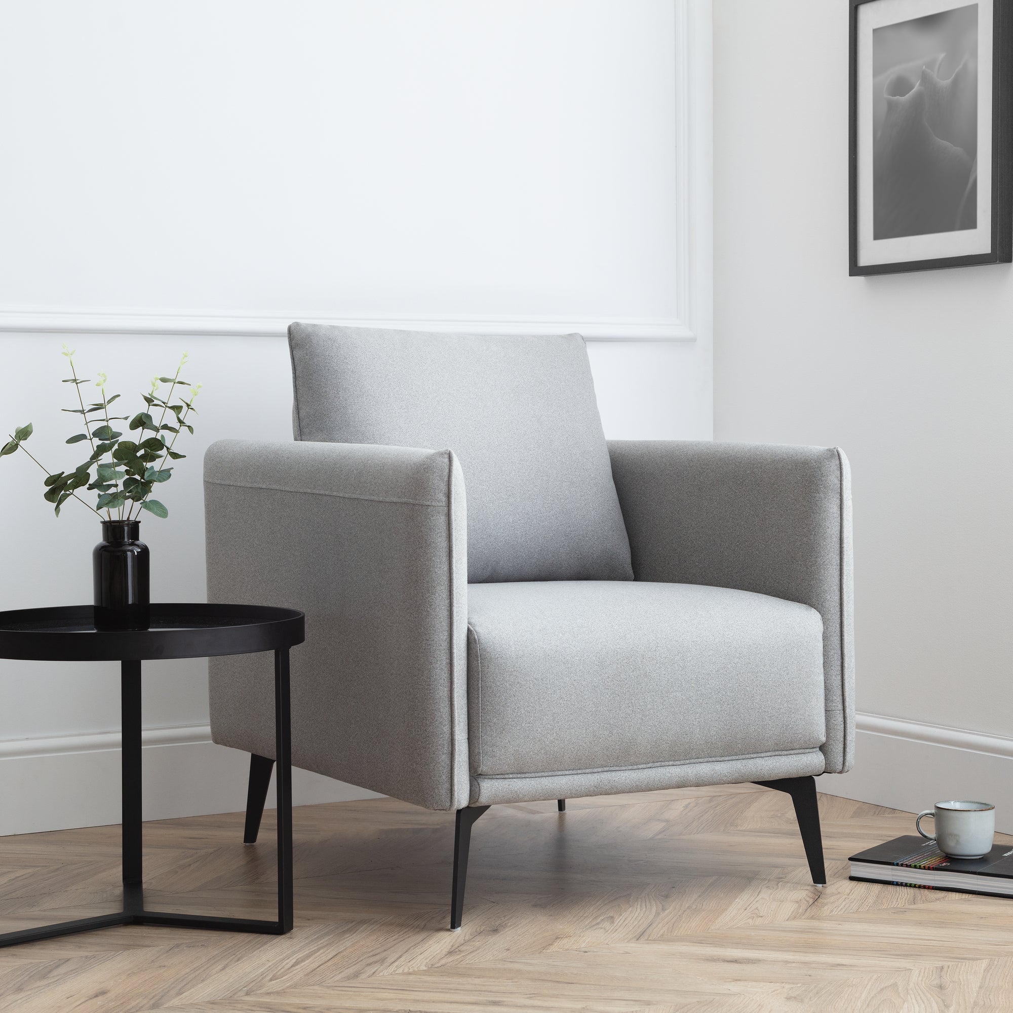 Rohe Fabric Armchair Platinum