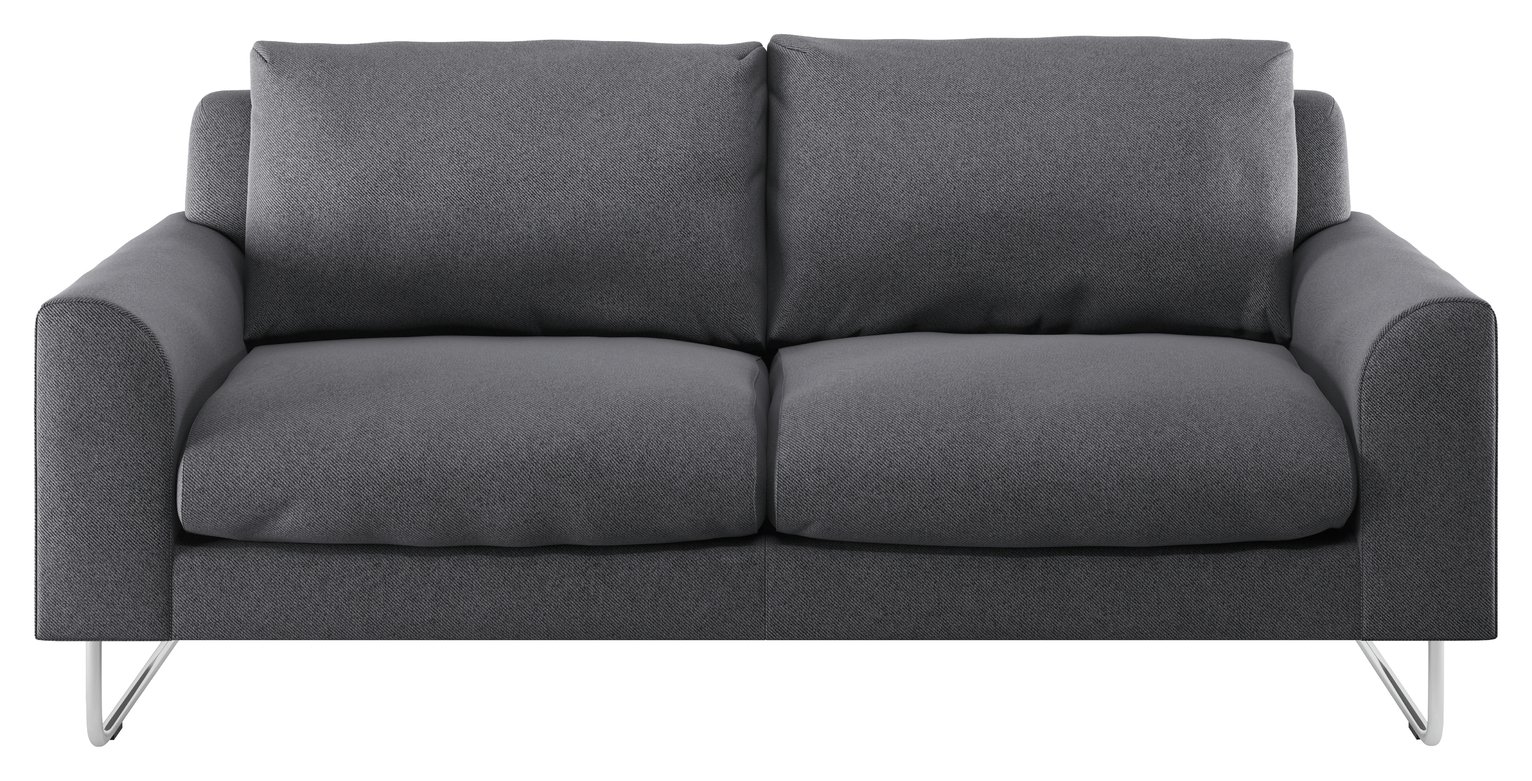 Habitat Lyle 2 Seater Fabric Sofa - Charcoal