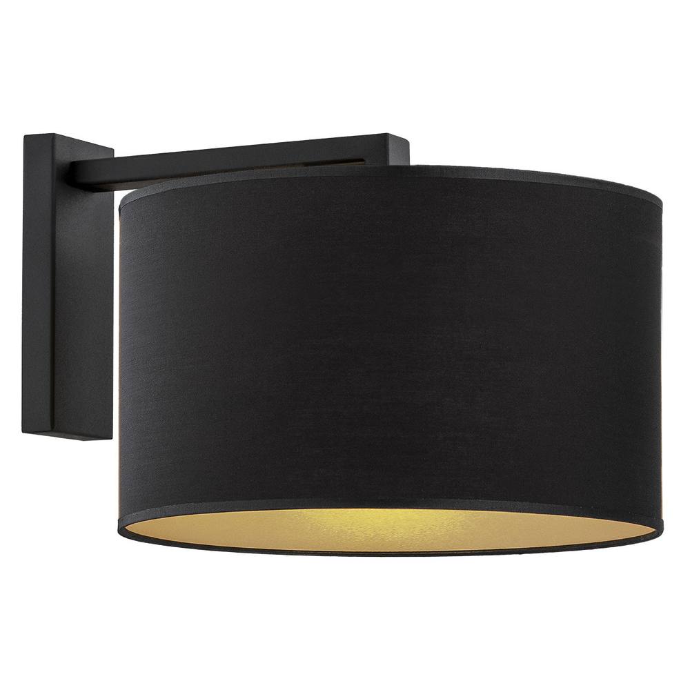 Netlighting Karin Wall Lamp With Shade Black With Golden Mean Black Structure