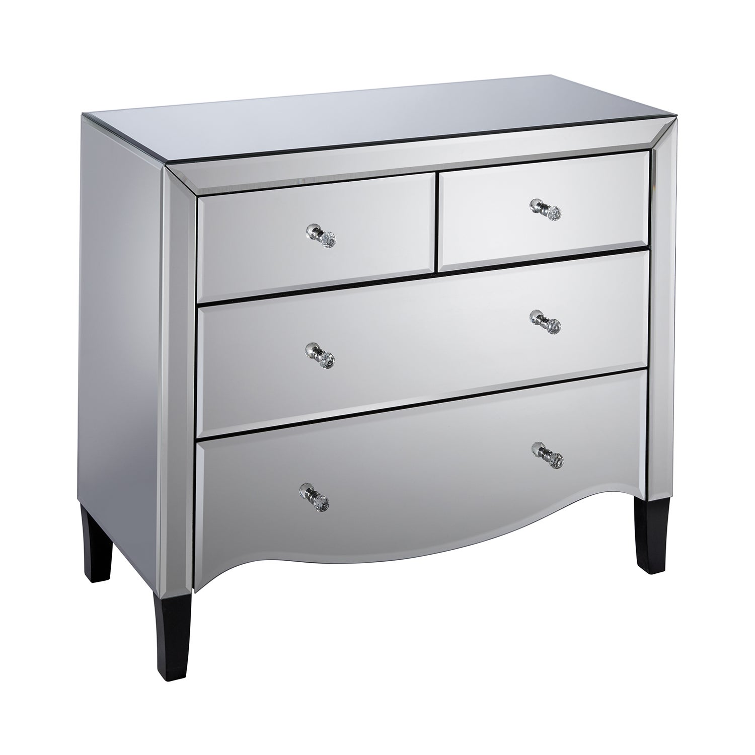 Palermo 2 Over 2 Drawer Chest Silver