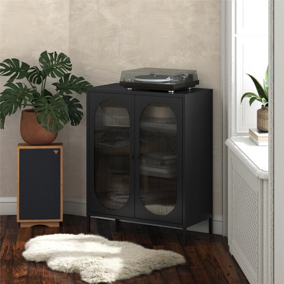 Luna Small Fluted Sideboard, Glass