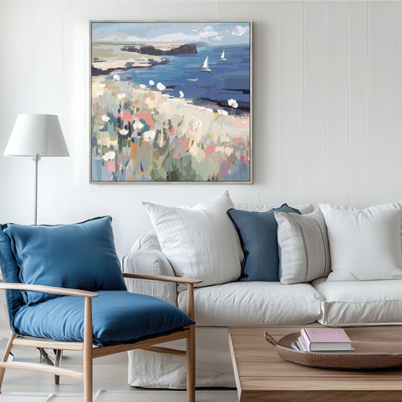 Cedar & Sage On the Breeze Framed Canvas