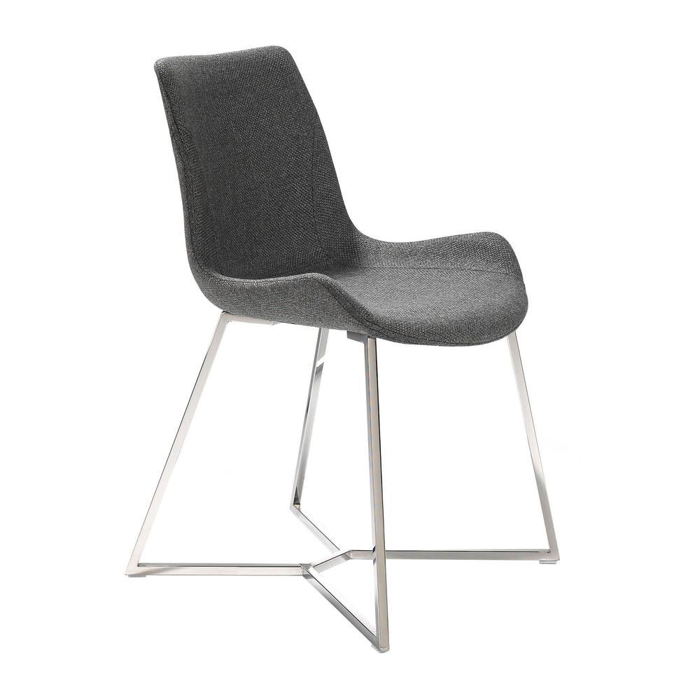 Angel Cerda Dark Grey Upholstered Dining Chair, Model