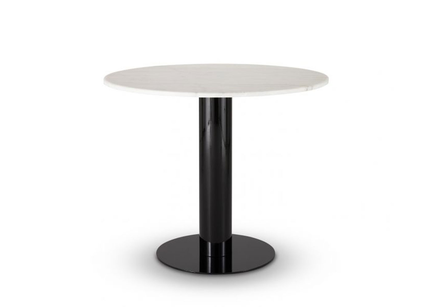 Tom Dixon Tube Dining Table Black Base White Marble Top