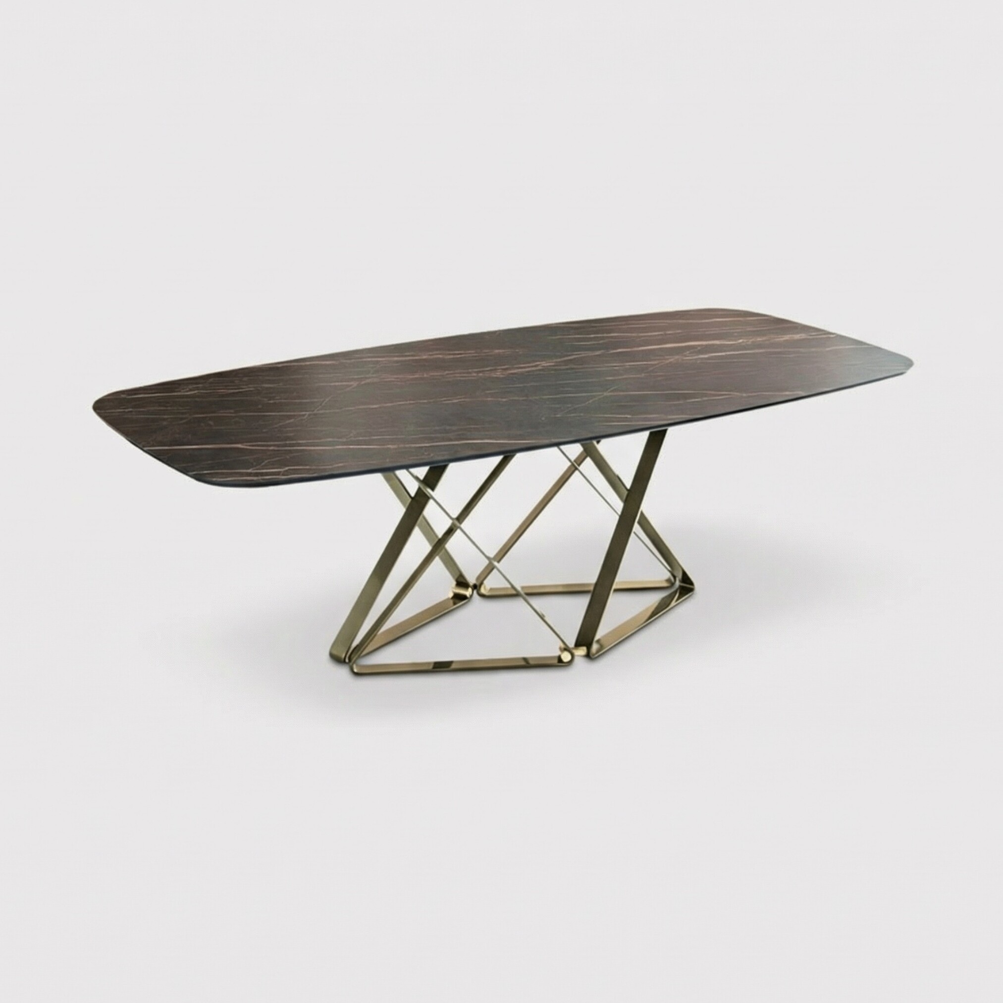 Bontempi Delta Dining Table 250x120x75cm, Black Marble | Barker & Stonehouse