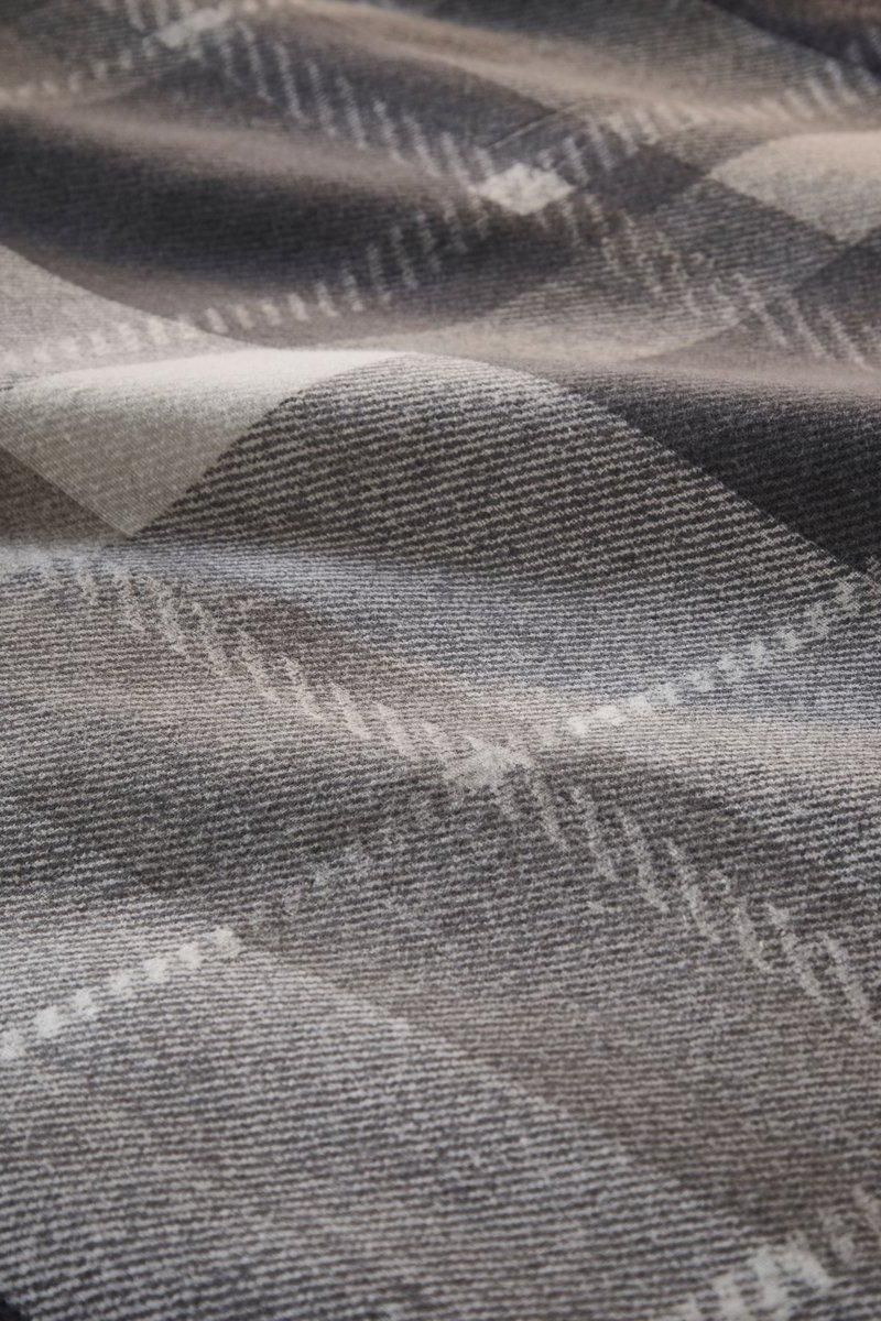 Dreams & Drapes 'Colville Check' 100% Brushed Cotton Duvet Cover Set in Grey 5