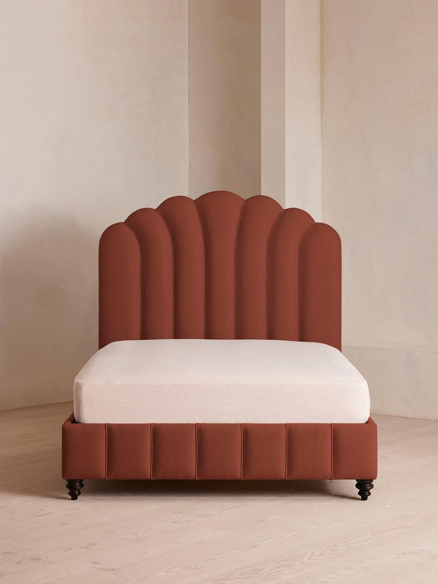 Manette Bed, Emperor, Linen, Sienna