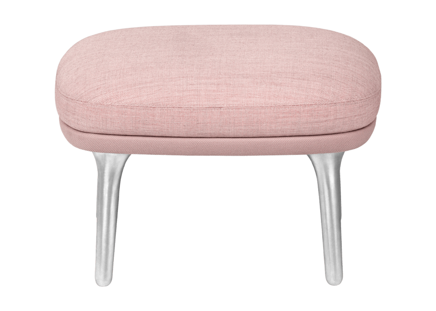Fritz Hansen Ro Easy Footstool Light Pink with Aluminium Legs