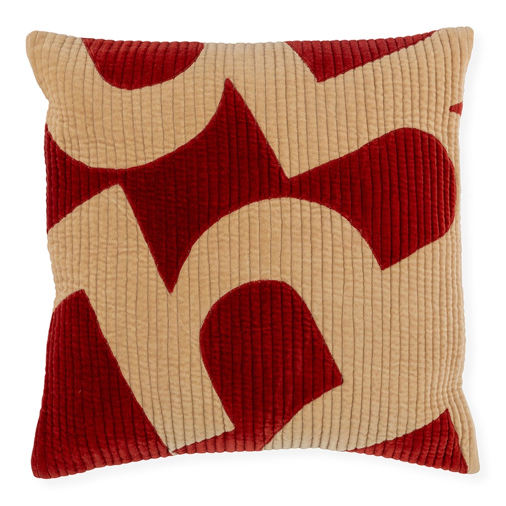 Heal's 59 Cushion Red & Cream 45 x 45cm 2