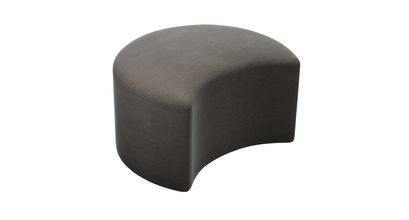 Luna Half Moon Footstool in Battleship Grey Smart Cotton - sofa.com