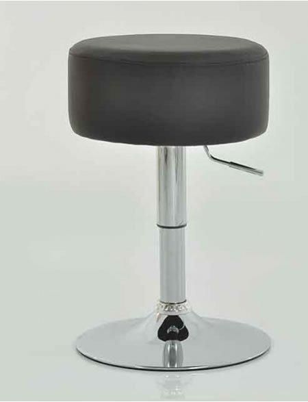 netfurniture Low Bar Stool - Height Adjustable in Black