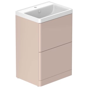 Nexa By VADO Veva Sunset Pink Freestanding Vanity Unit & Mineral Cast Basin - 500mm