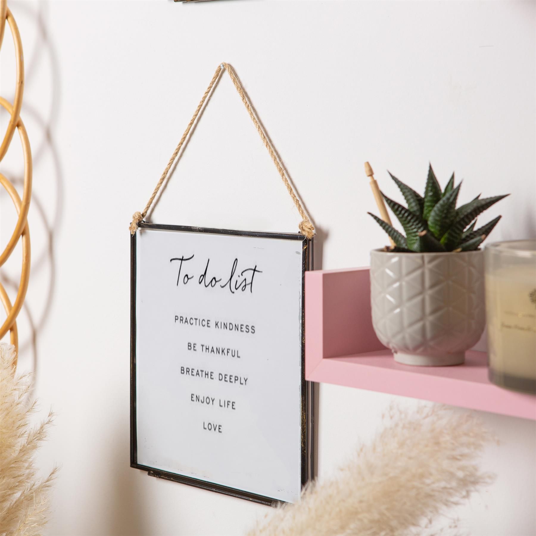 Nicola Spring 2x Hanging Metal Photo Frames - 8" x 8" - Picture Frame Wall Mounted Frame with Rope in Black 6