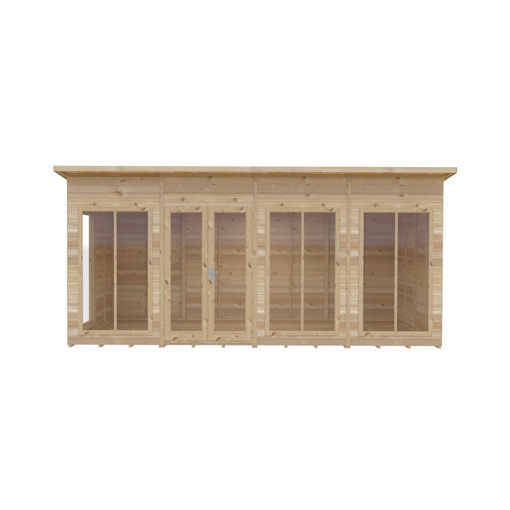 Shires Lela 16x8 Summerhouse - L244.8 x W476 x H227.5 cm in Light Brown
