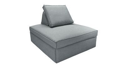 Harry Large Pouffe with bolster cushion in Burnham Norfolk Cotton - sofa.com