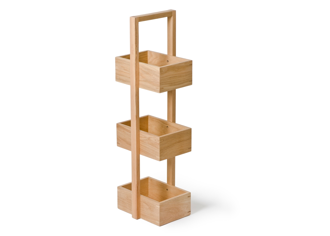 Wireworks Mezza Bathroom Storage Stand Natural Oak 3 tier