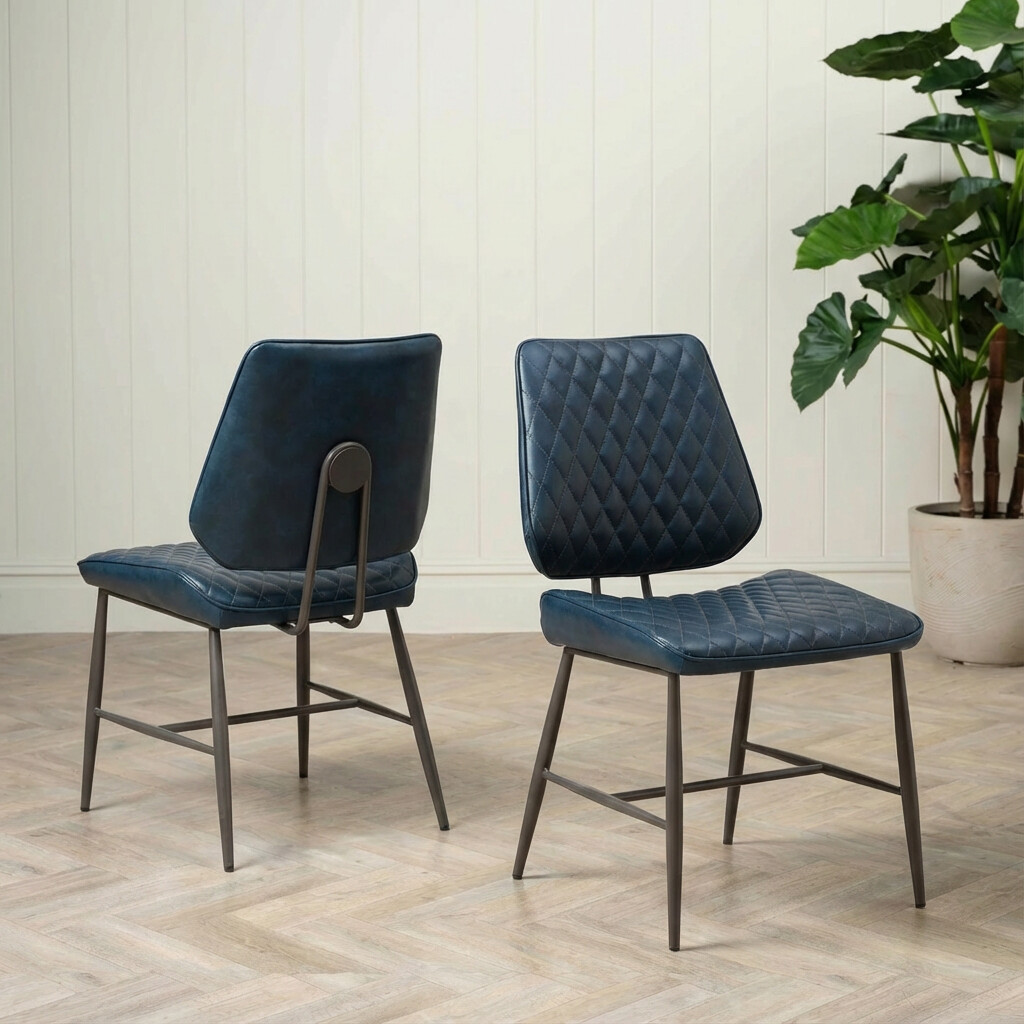 Hawley Dining Chair, Blue | Barker & Stonehouse
