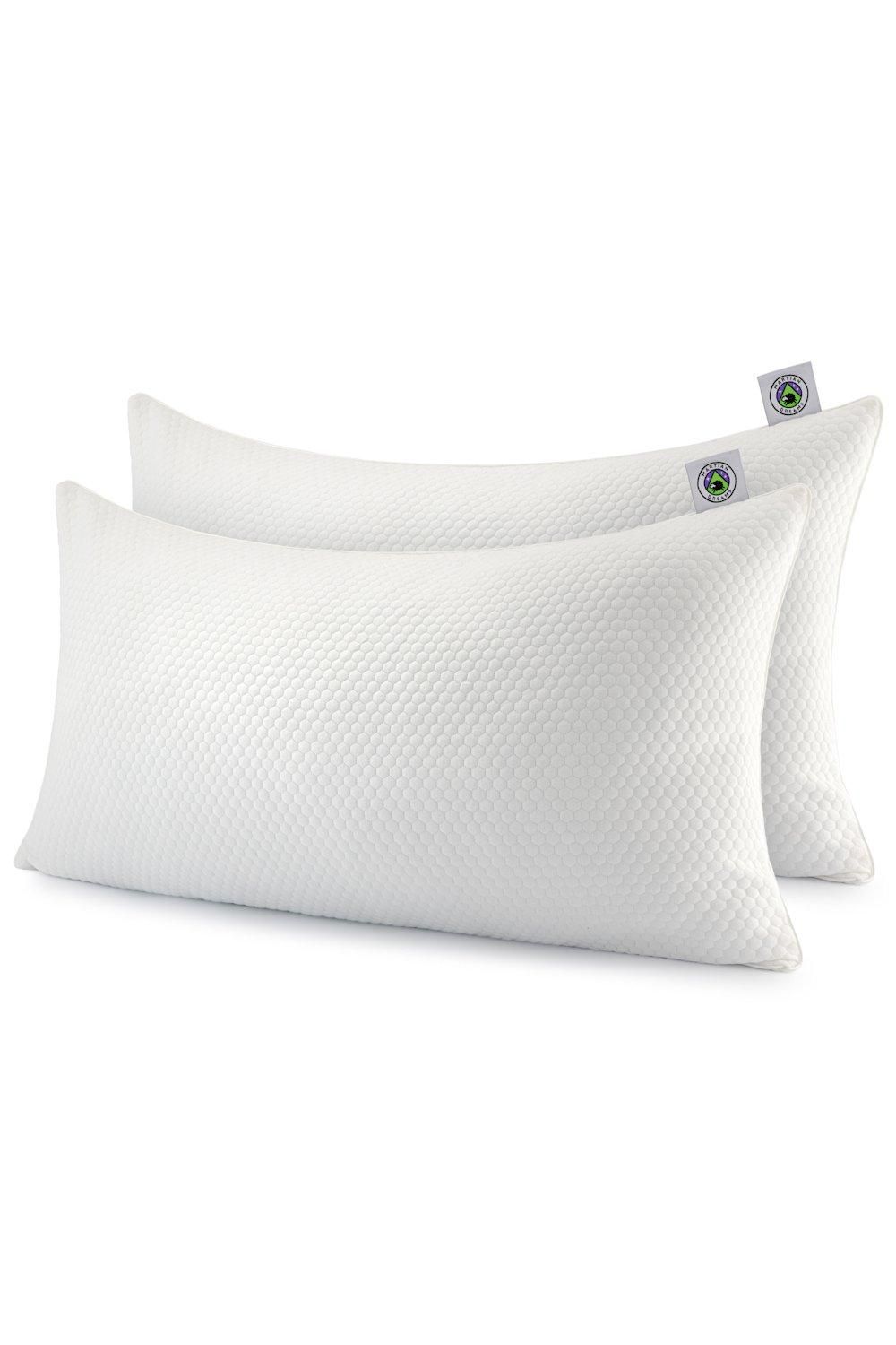 Martian Made Martian Dreams LunaCore™ - Hybrid Pillow with Microfibre & Shredded Memory Foam Blended Fill - 2 Pack, Standard Size (50x75cm)
