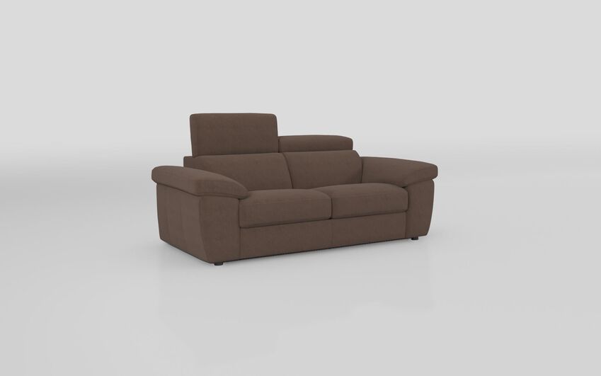 Brown Fabric Norbello 3 Seater Sofa