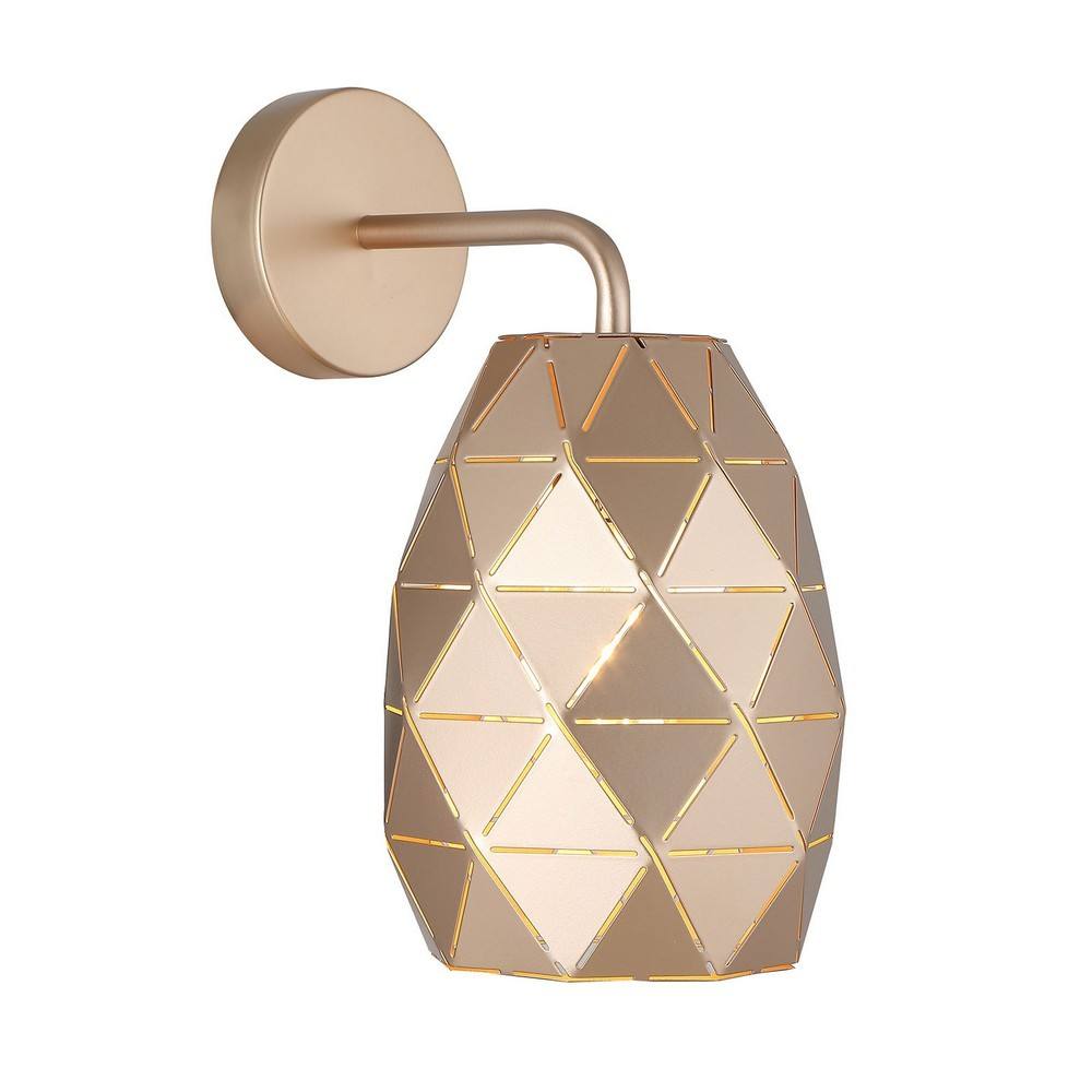 Netlighting Modern Dome Wall Lamp Golden Champagne 1 Light E27 in Gold
