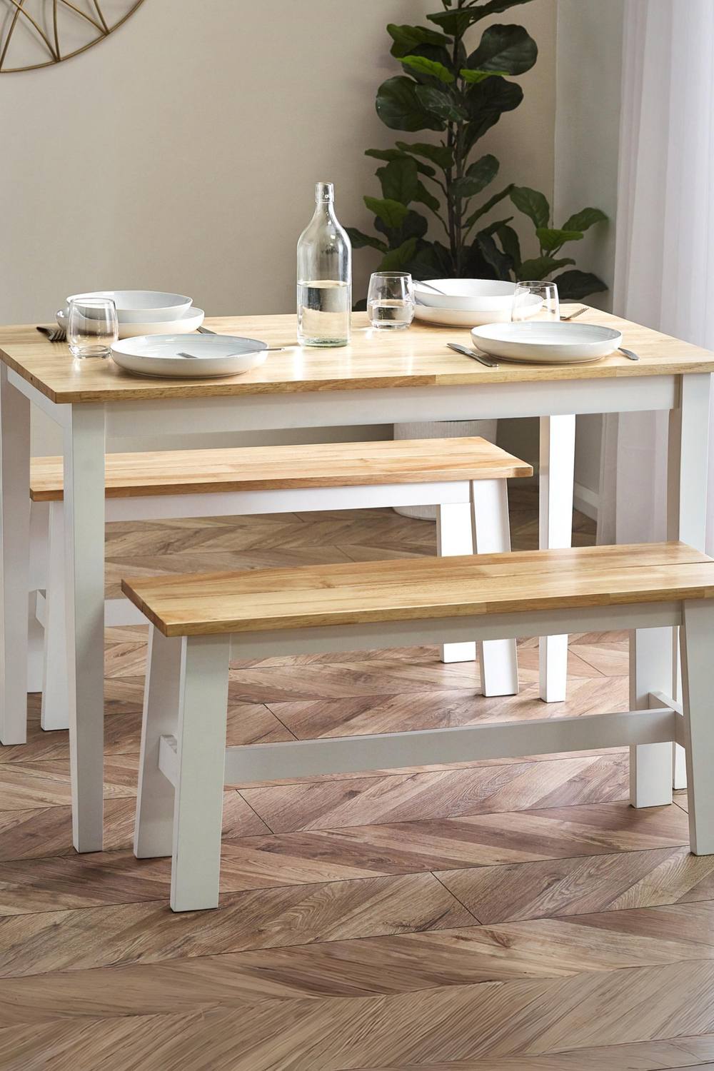 Julian Bowen Linwood Rectangular 2-4 Seater Drop Leaf Dining Table in Light Oak