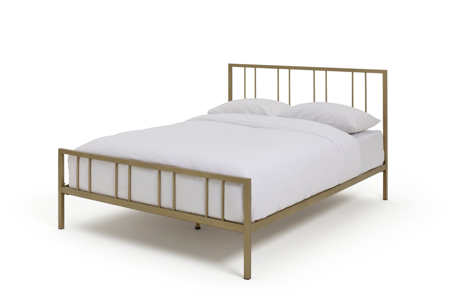 Habitat Halo Kingsize Metal Bed Frame - Gold