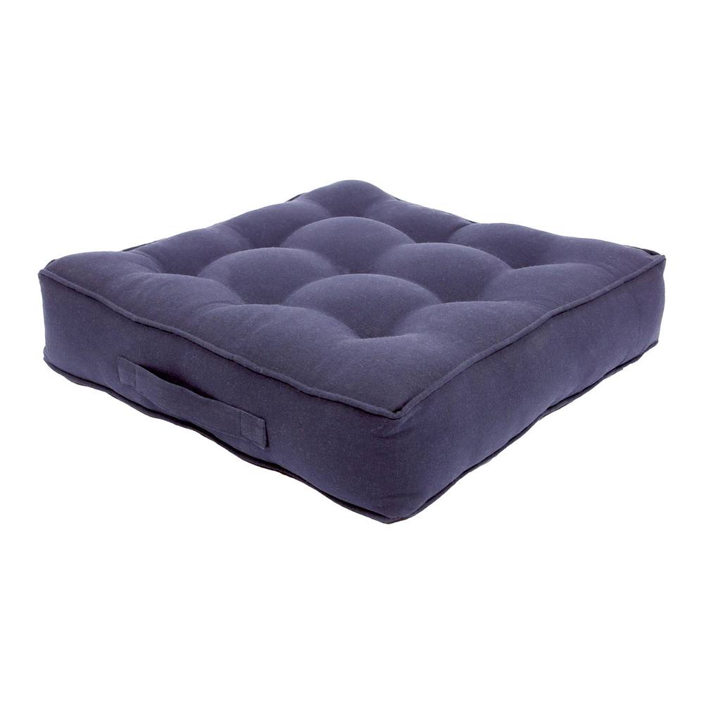Harbour Housewares Square Armchair Booster Cushion - 50 x 50cm in Navy