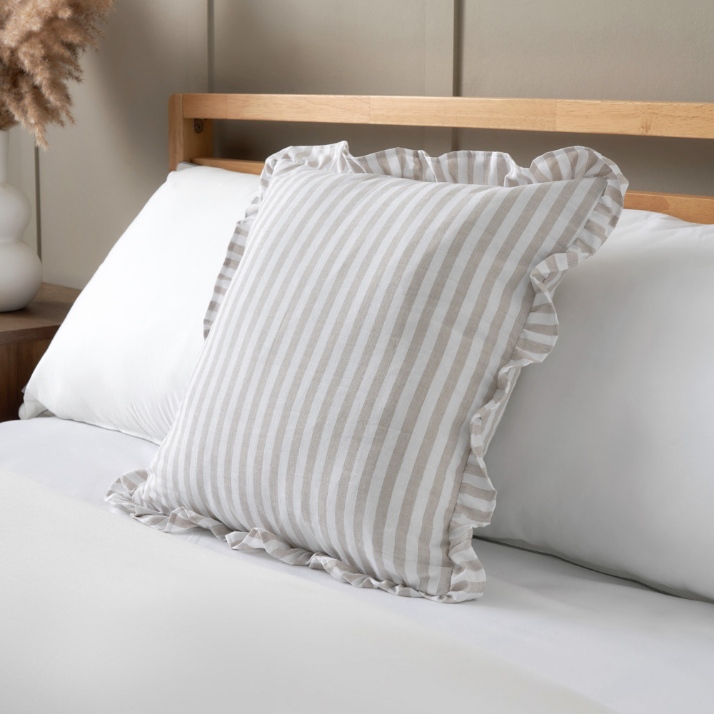 Rustic Stripe Cushion, Natural