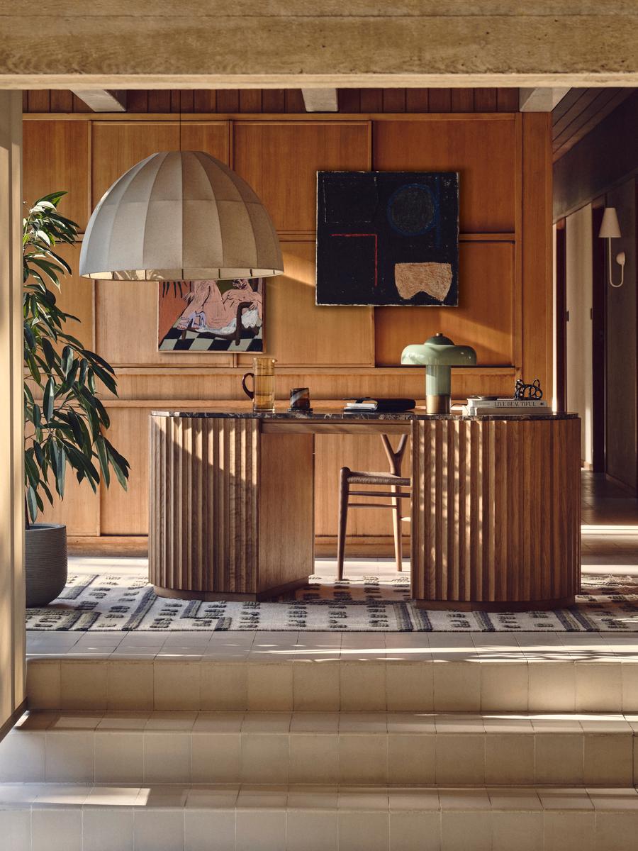 Railton Desk, Dark Emperador Marble