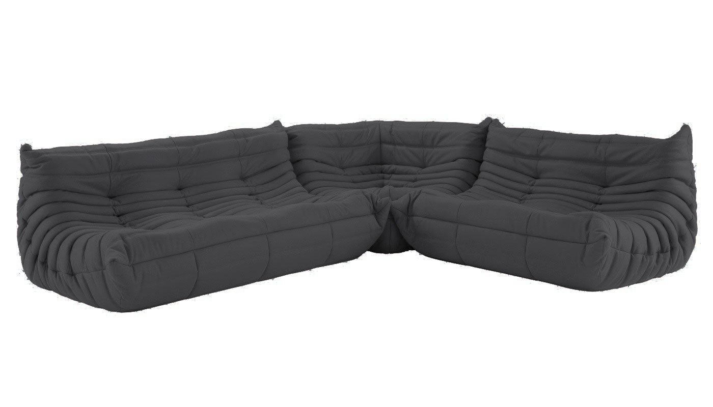 Ligne Roset Togo Modular Corner Alcantara Anthracite