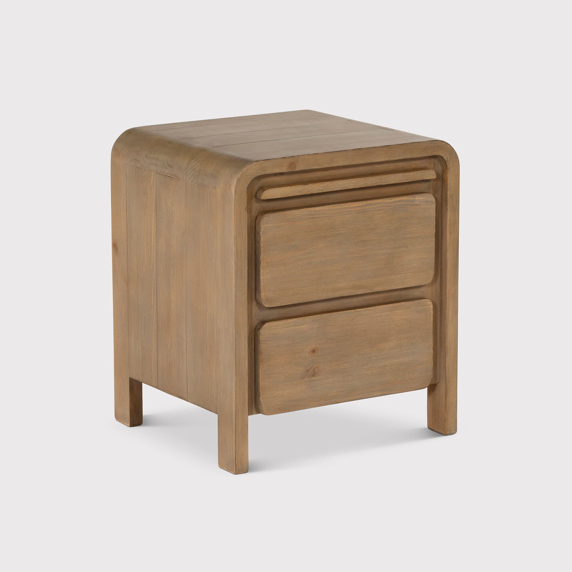 Tosca 2 Drawer Bedside Cabinet, Wood | Barker & Stonehouse