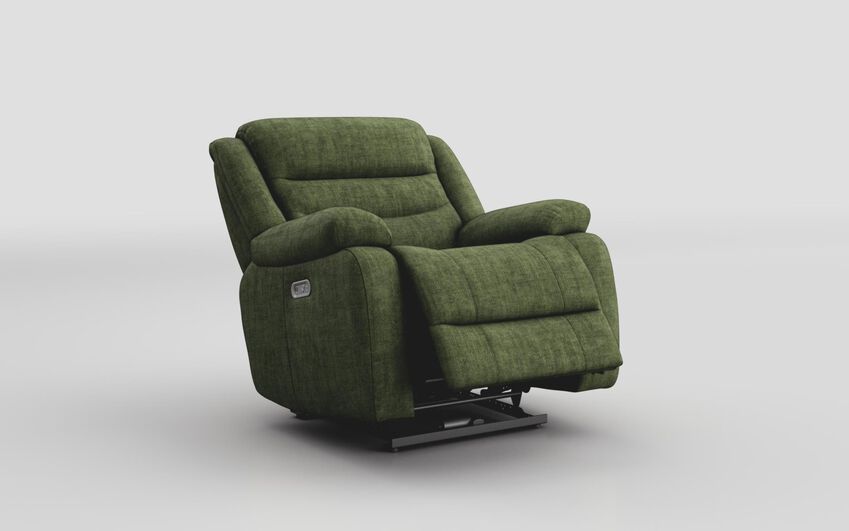 ScS Living Green Fabric Favale Power Rocker Recliner Chair