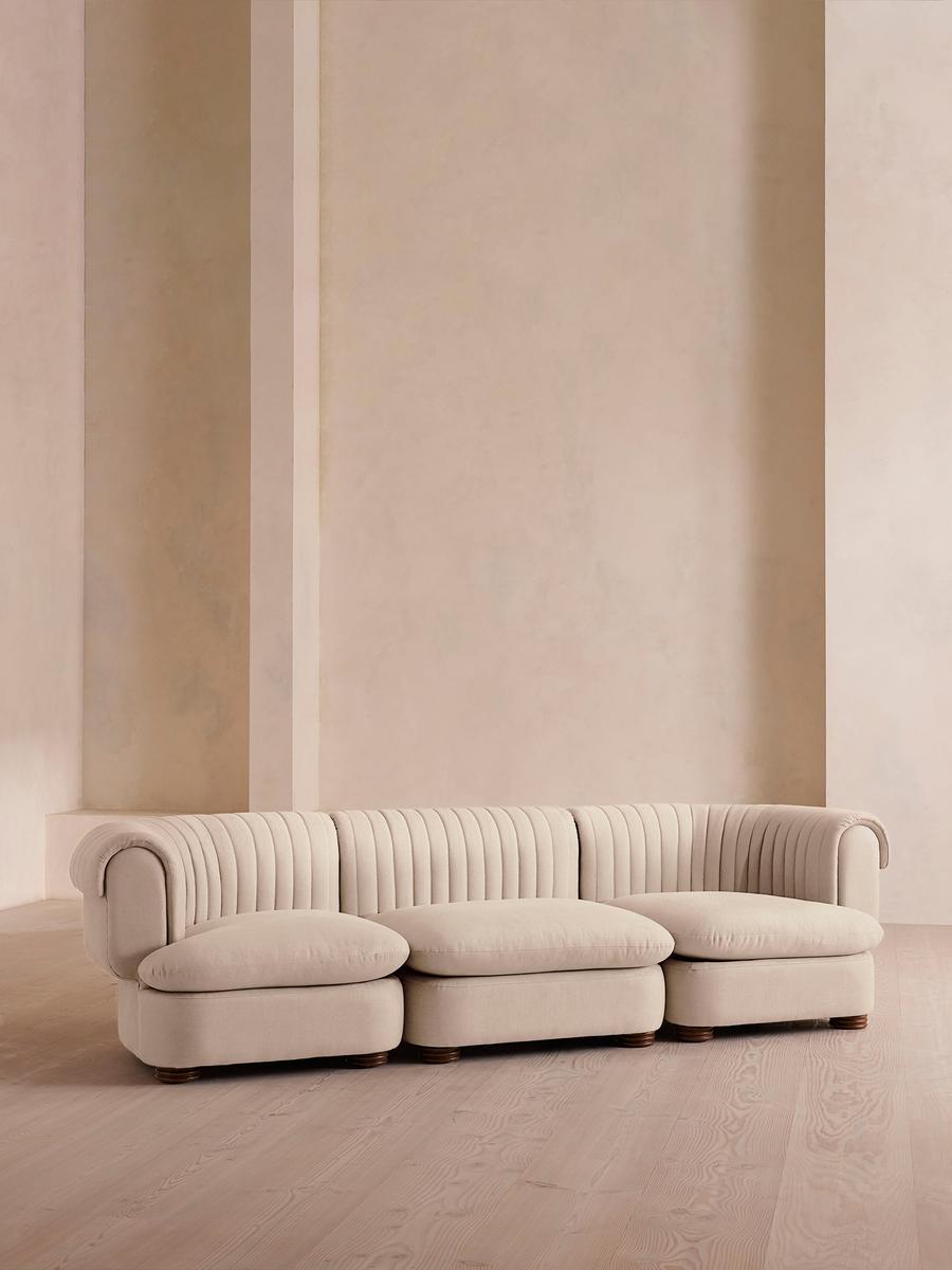 Rava Modular Sofa, Four Seater, Linen, Bisque