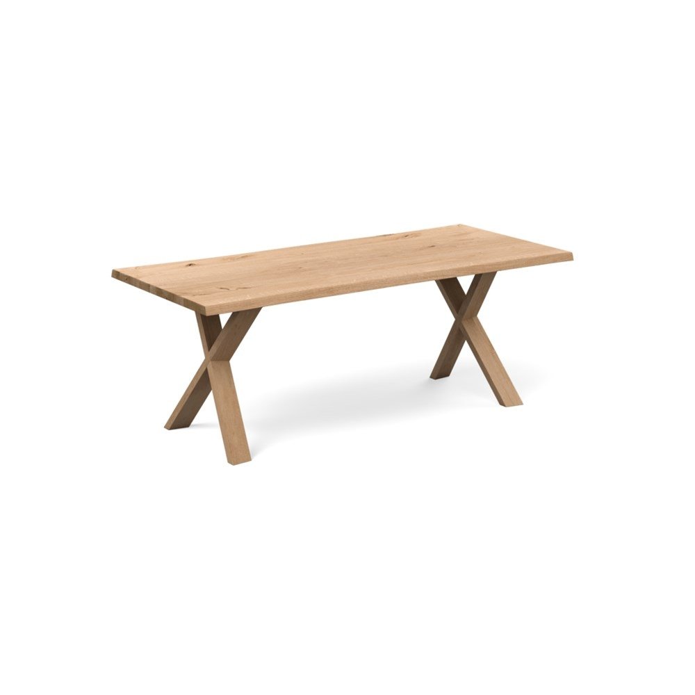 Heal's Oslo Table 220x100cm Blonde Oak Natural Edge Filled