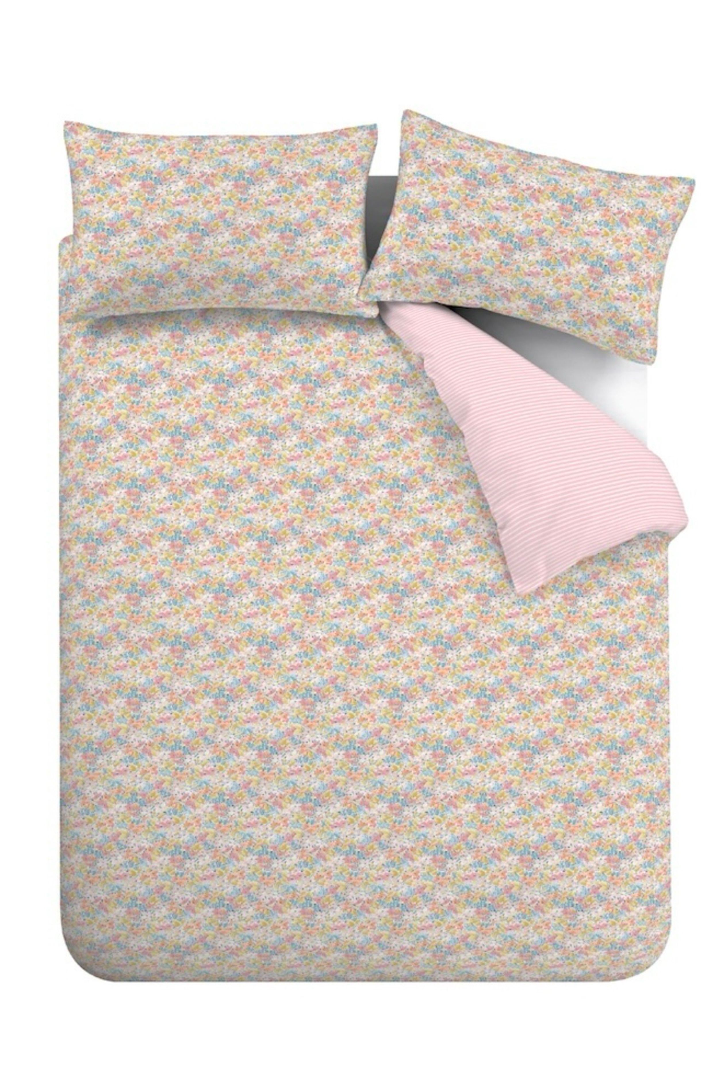 Catherine Lansfield 'Darcy Floral' Reversible Duvet Cover Set in Pink 5