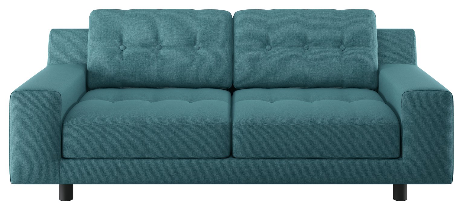 Habitat Hendricks 2 Seater Fabric Sofa - Teal