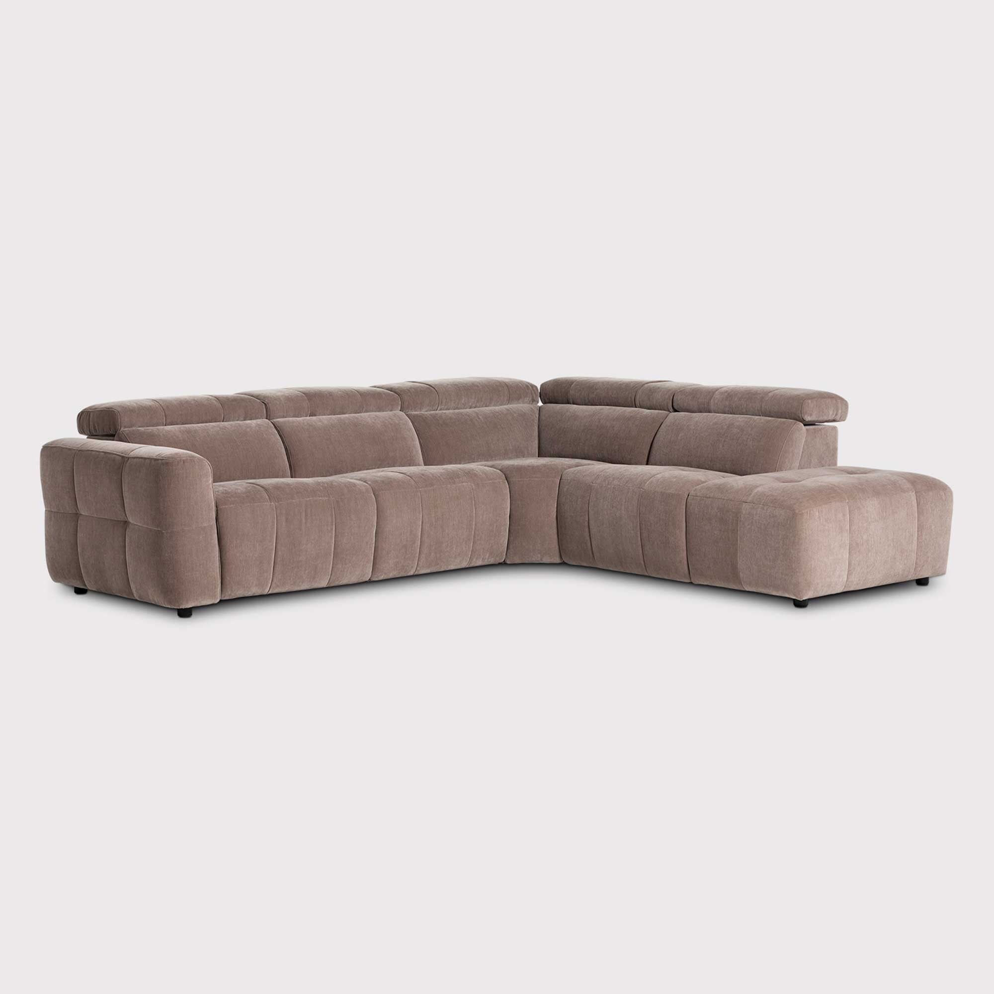 Rochester RHF Corner Recliner Sofa, Neutral Fabric | Barker & Stonehouse
