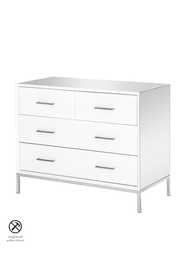 Trio White Chest of Drawers
