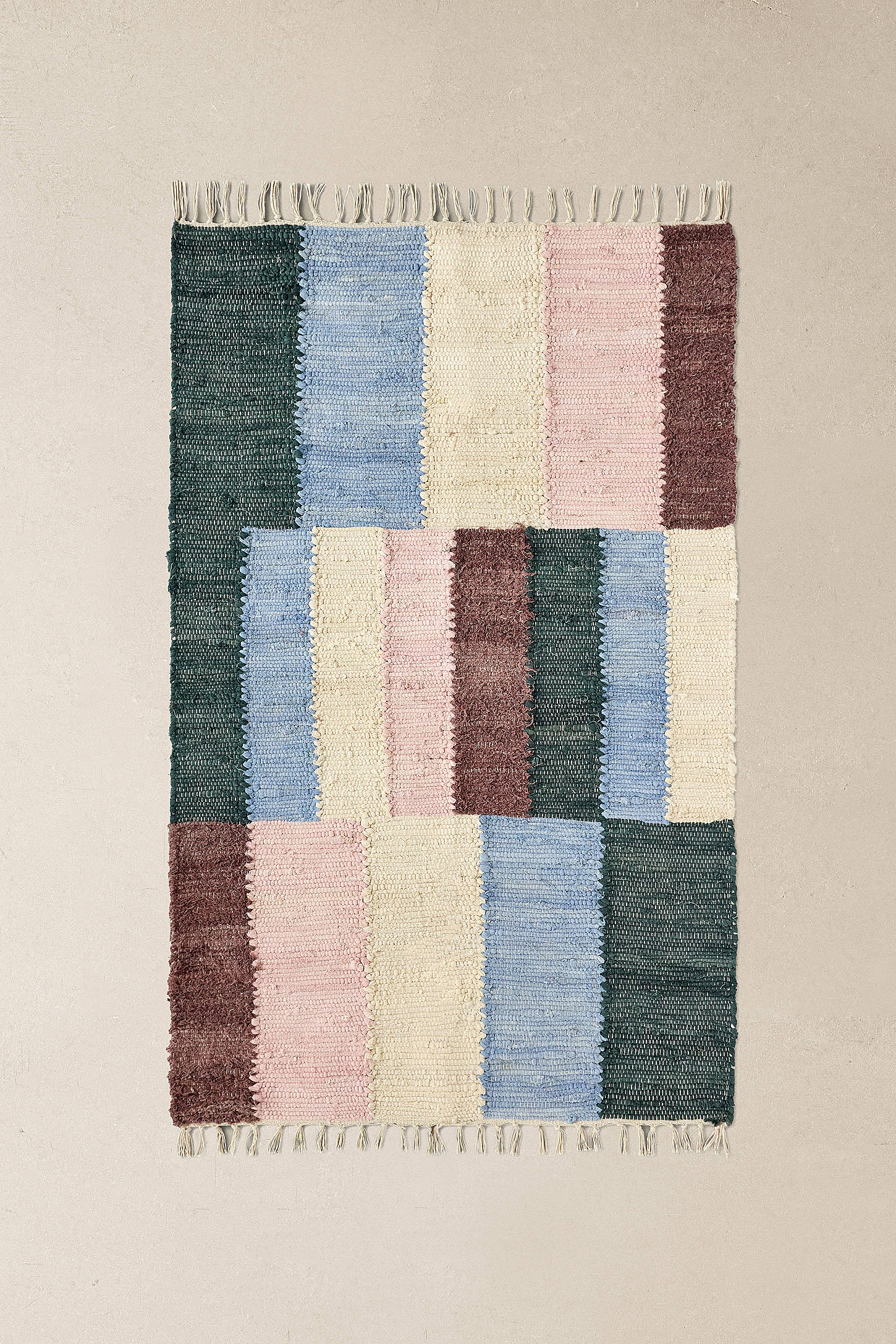 Pink & Blue Check 3x5ft / 90x150cm Rug