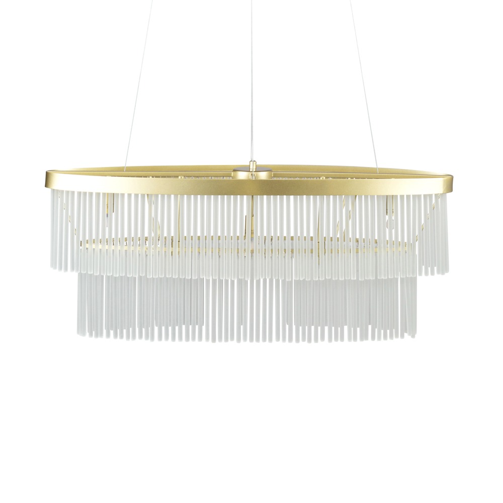 Aubrey Oval Diner Ceiling Pendant, Brass