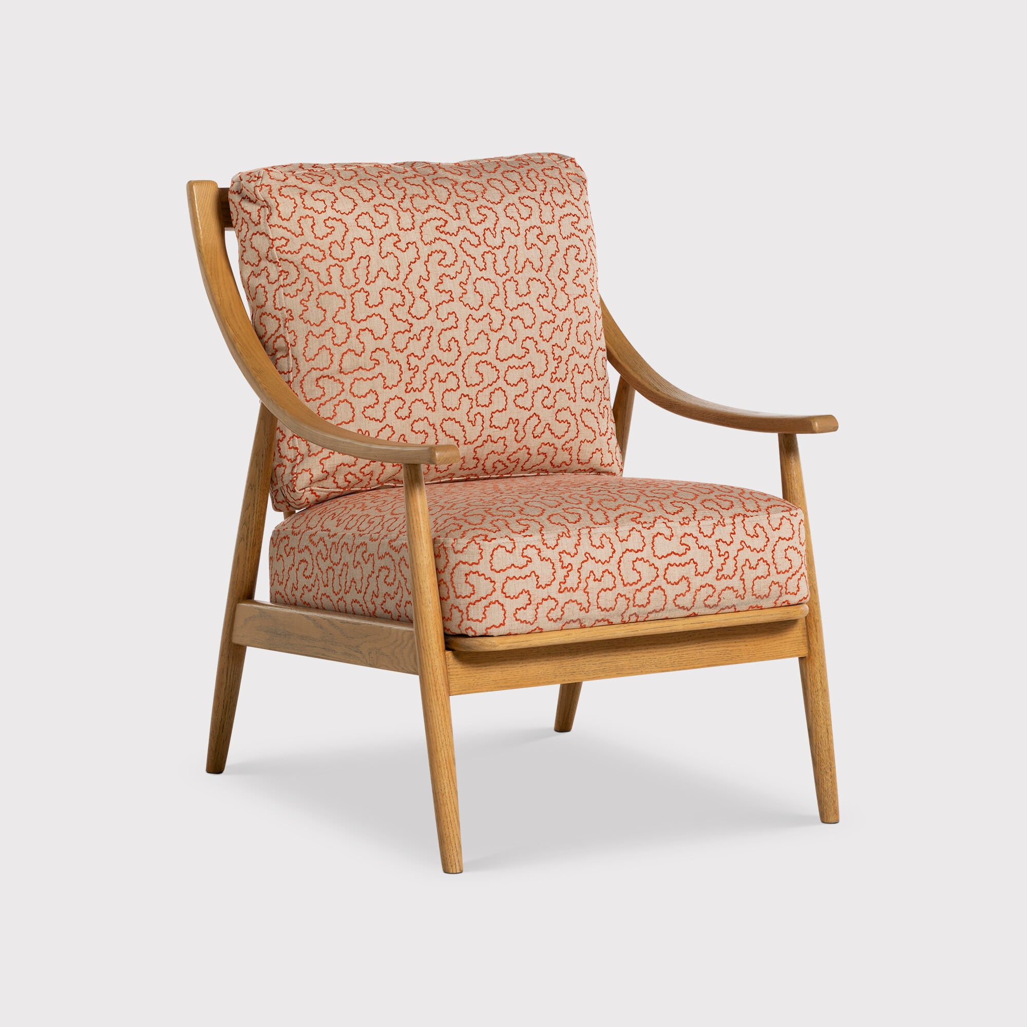 Runa x Linwood Armchair, Pink Fabric | Barker & Stonehouse