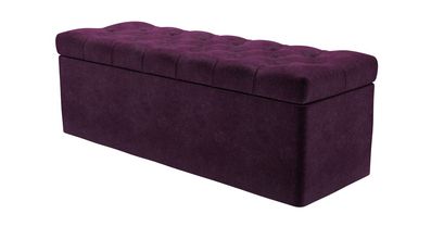 Valentin Storage Bench in Plum Smart Velvet - sofa.com