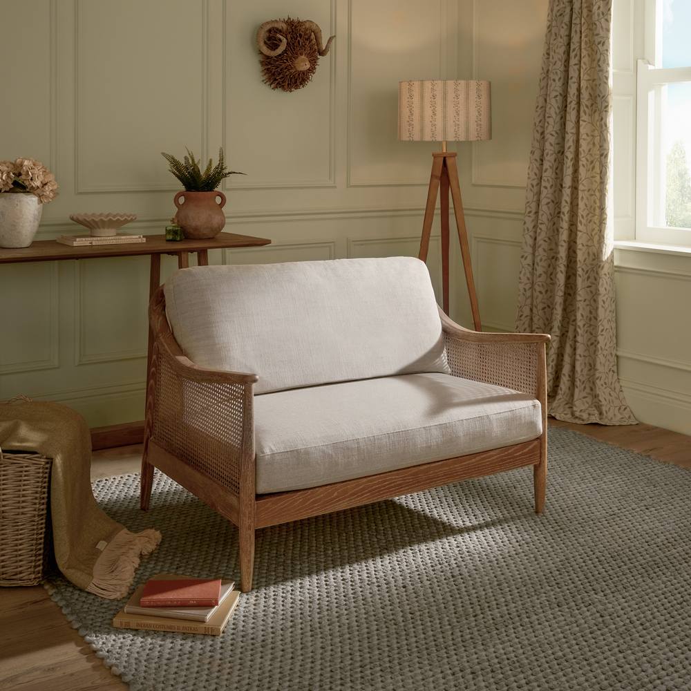 Voyage Maison Remi 2-Seater Rattan Chair in Light Oak