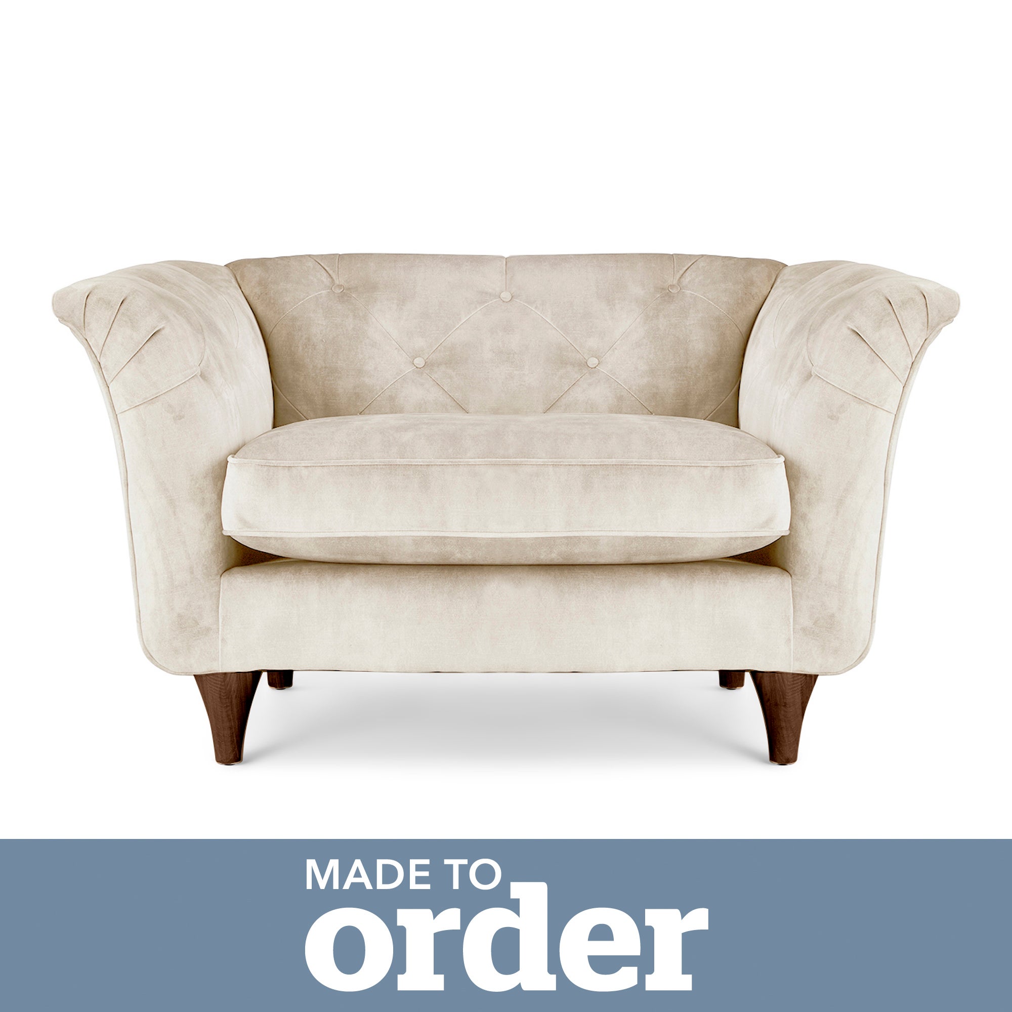 Jaipur Snuggle Chair Slub Velvet Brown