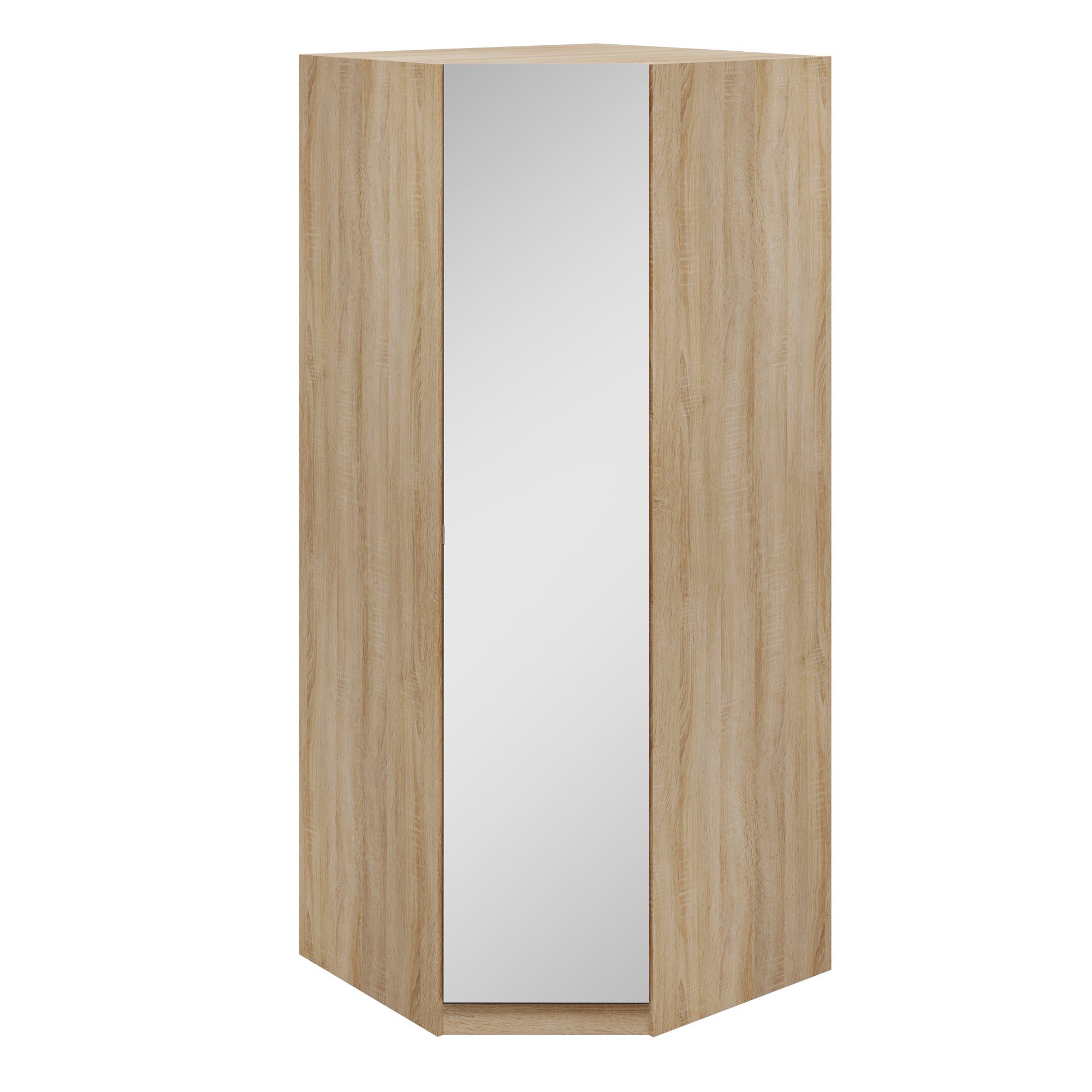 Genoa Corner Mirored Wardrobe Brown