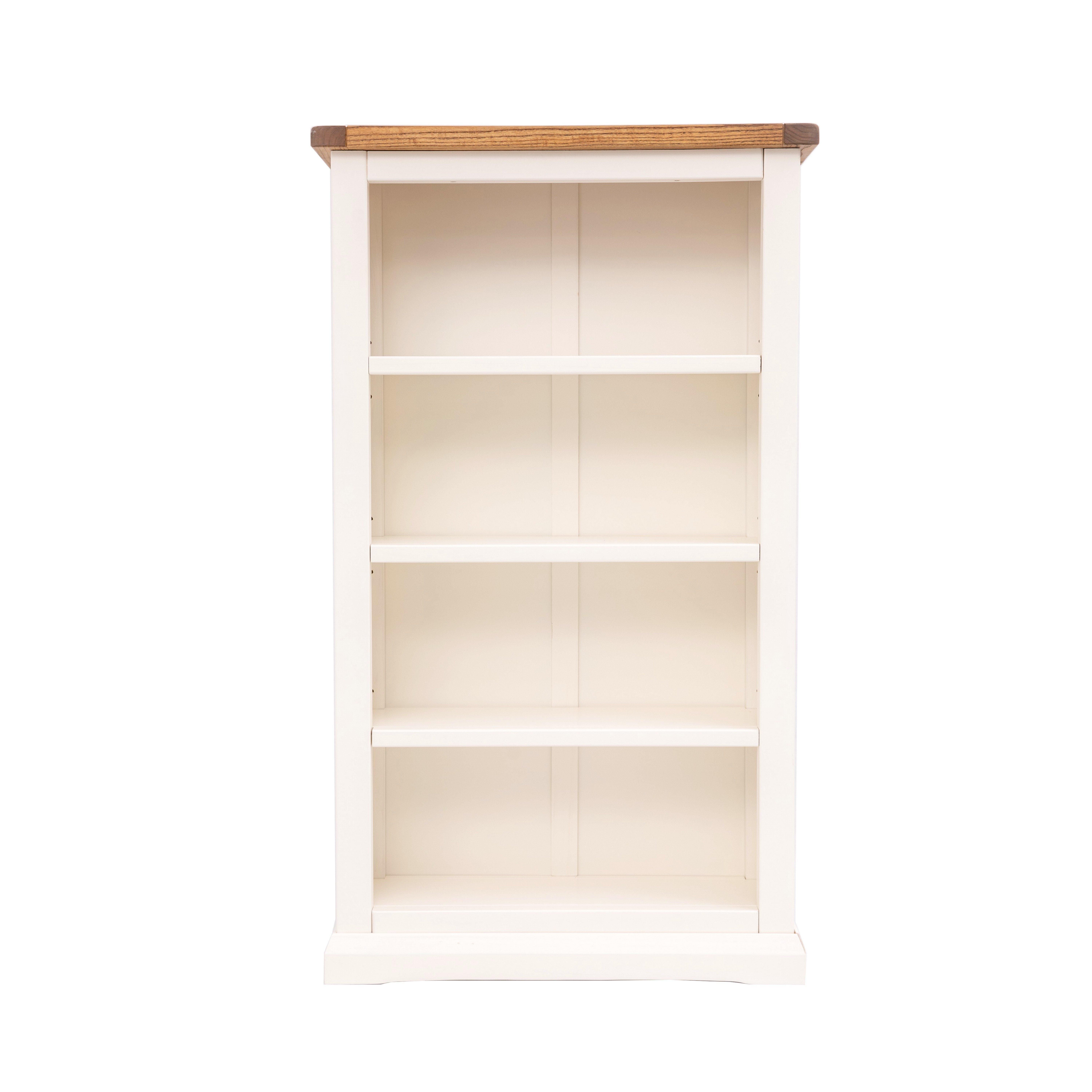 Cabinet Bits Bookcase with plinth 120x70x25cm in Off-White