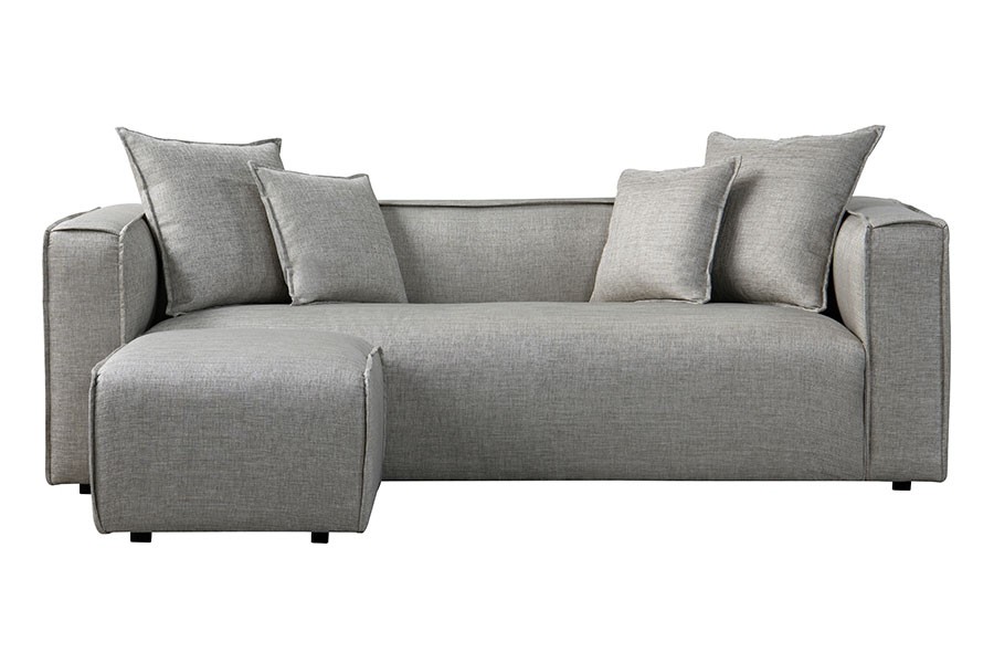 Max Three Seat Corner Sofa - Silver