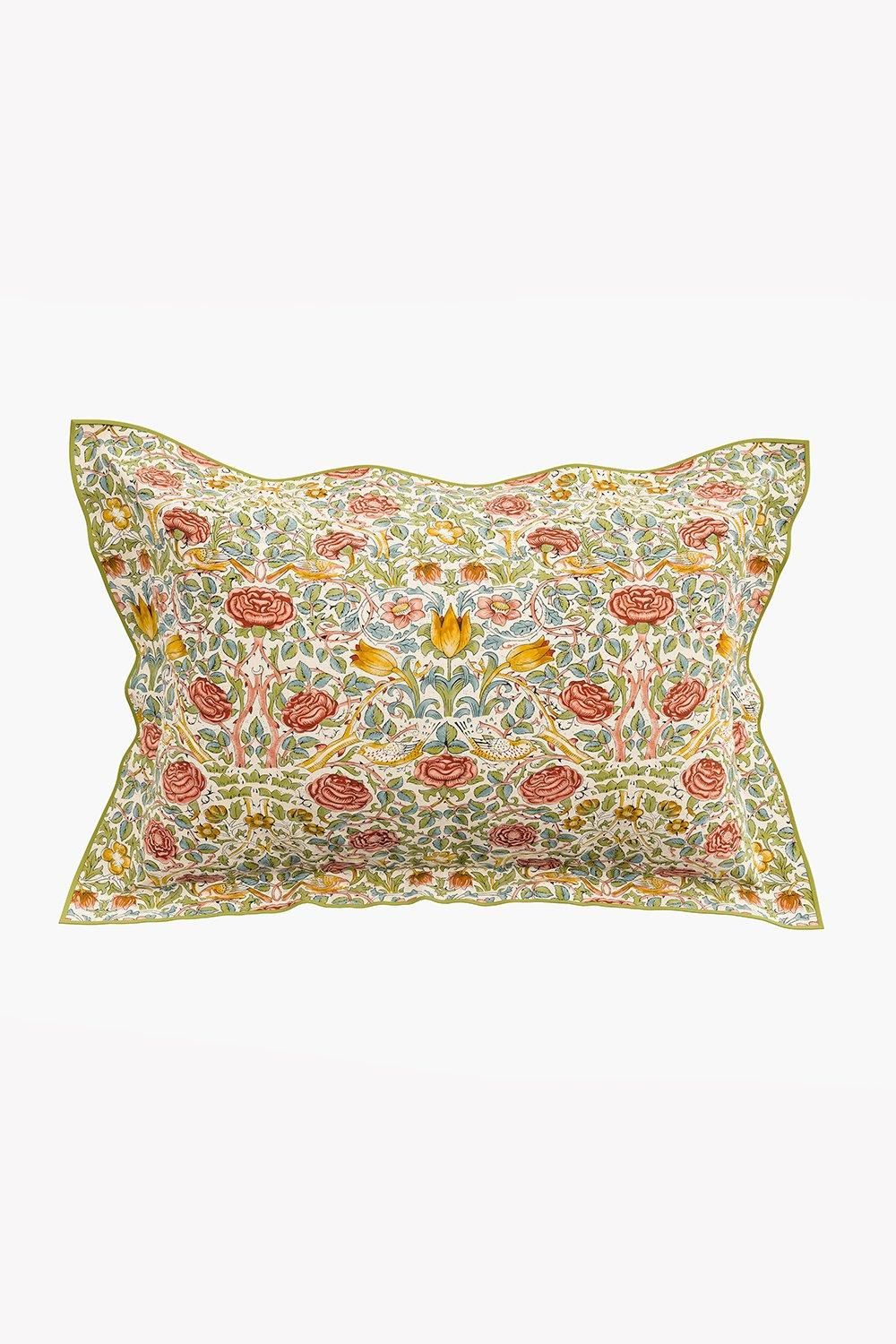 Morris & Co 'Rose' Cotton Duvet Cover Set 4