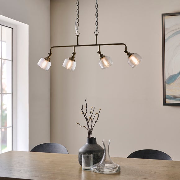 Amesbury Industrial 4 Light Adjustable Diner Ceiling Light
